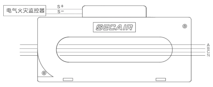 J-SCM41(250)剩余電流式<a href=http://www.eatshoptw.com/dianqihuozai/ target=_blank class=infotextkey>電氣火災(zāi)監(jiān)控</a>探測器接線圖